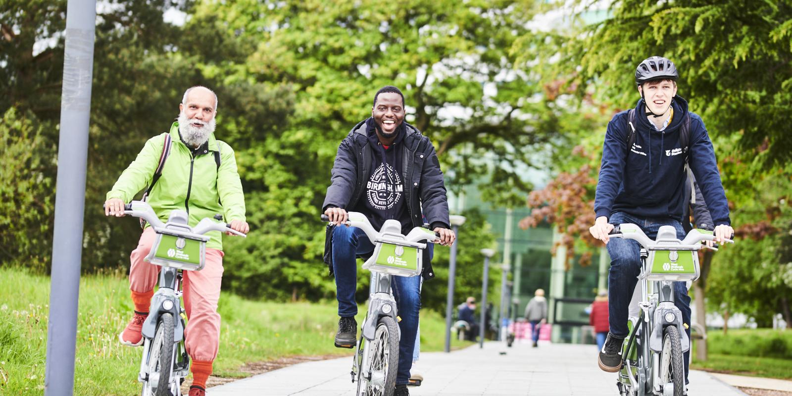 Riders on West Midlands Cycle Hire