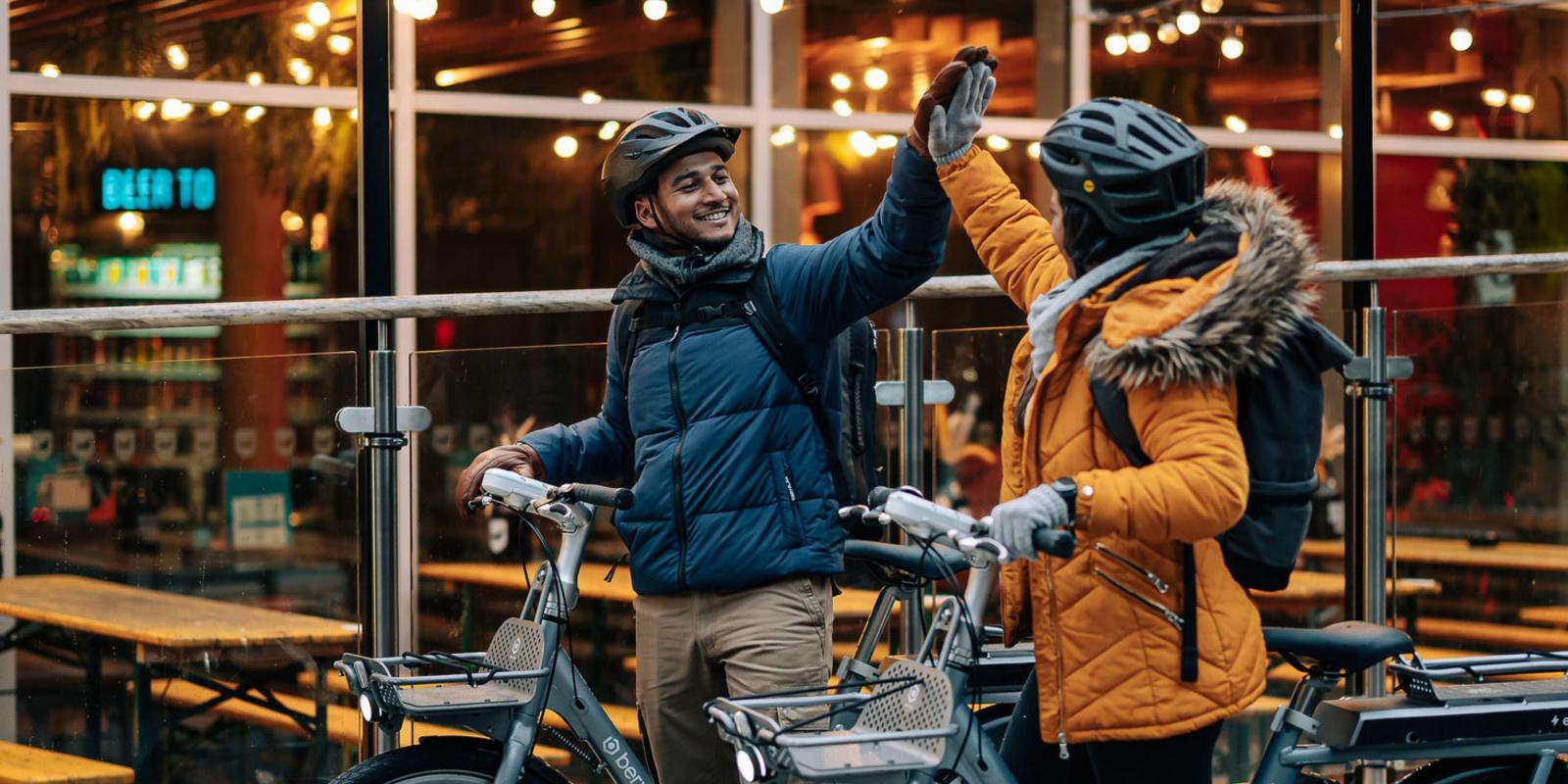 High five for winter riding