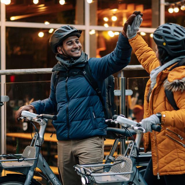 High five for winter riding