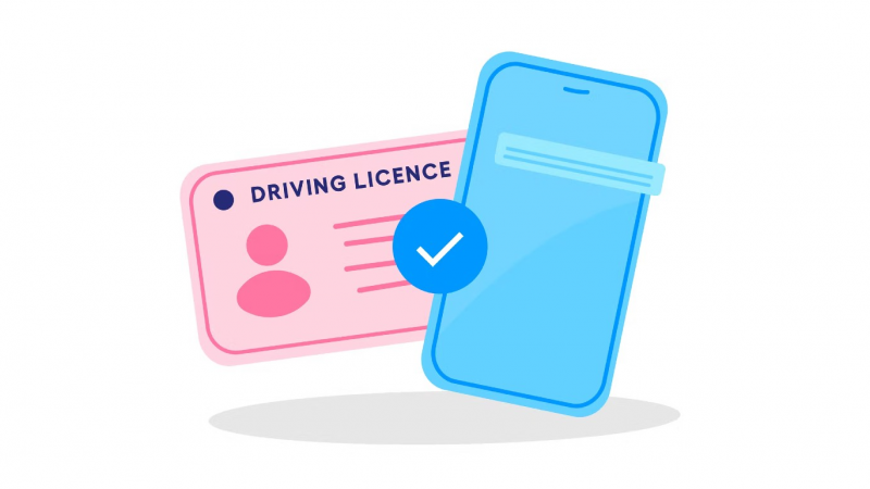 illustration of driving licence
