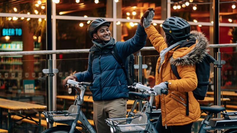 High five for winter riding
